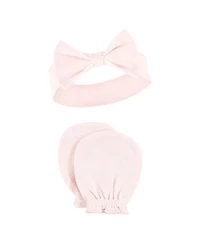 Hudson Baby Girls 8Pk Headband and Scratch Mitten Set