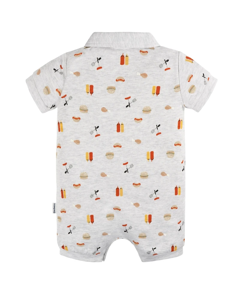Gerber Baby Girls Collared Romper