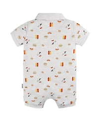 Gerber Baby Girls Collared Romper