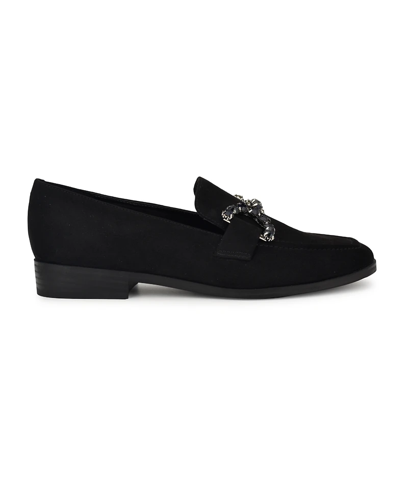 Nine West Women's Lilpa Almond Toe Slip-On Dress Flat Loafers