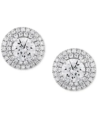 Grown With Love Lab Diamond Double Halo Earrings (2 ct. t.w.) 14k White or Yellow Gold