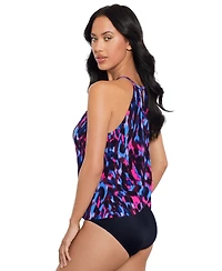Magicsuit Women's Cherry Bomb Aubrey Printed Draped One-Piece Swimsuit