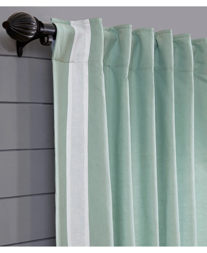 Ihi Home Amalfi Linen Cotton Curtain Panel - Lined with Rod Pocket and Hidden Back Tabs