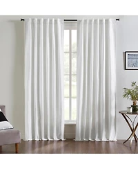 Ihi Home Valencia Faux Silk Taffeta Curtain Panel - with Heavy Interlining, Rod Pocket Hidden Back Tabs
