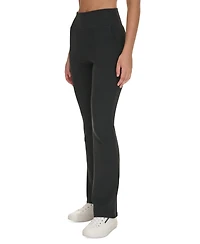 Calvin Klein Performance Women's Tech Waffle-Knit Flare-Leg Pants