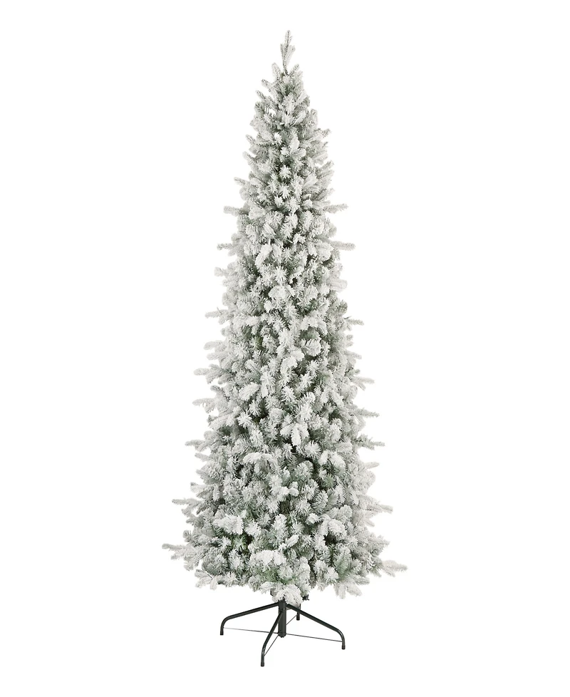 National Tree Company Snowy Comet Slim Blue Tree, 7.5 feet.