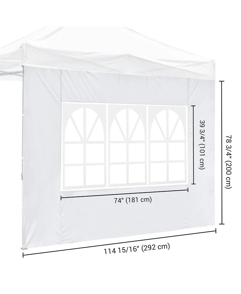 InstaHibit Universal Window Sidewall UV30+ Fits 10x10ft Canopy Gazebo 1 Piece