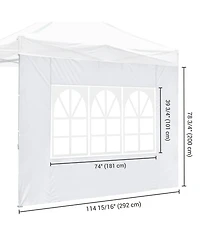 InstaHibit Universal Window Sidewall UV30+ Fits 10x10ft Canopy Gazebo 1 Piece