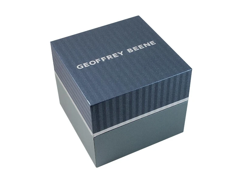 Geoffrey Beene Men's Genuine Blue Sapphire Gunmetal Tone Strap Watch