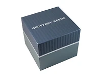 Geoffrey Beene Men's Genuine Blue Sapphire Gunmetal Tone Strap Watch