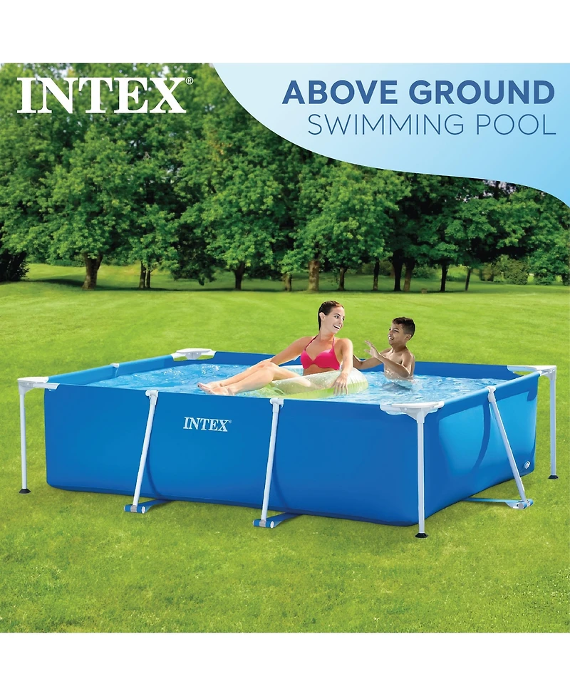 Intex 86" x 23" Rectangular Frame Above Ground Outdoor Splash Swimming Pool