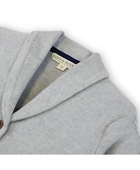 Hope & Henry Girls' Long Sleeve Shawl Collar Cable Sweater Blazer, Toddler