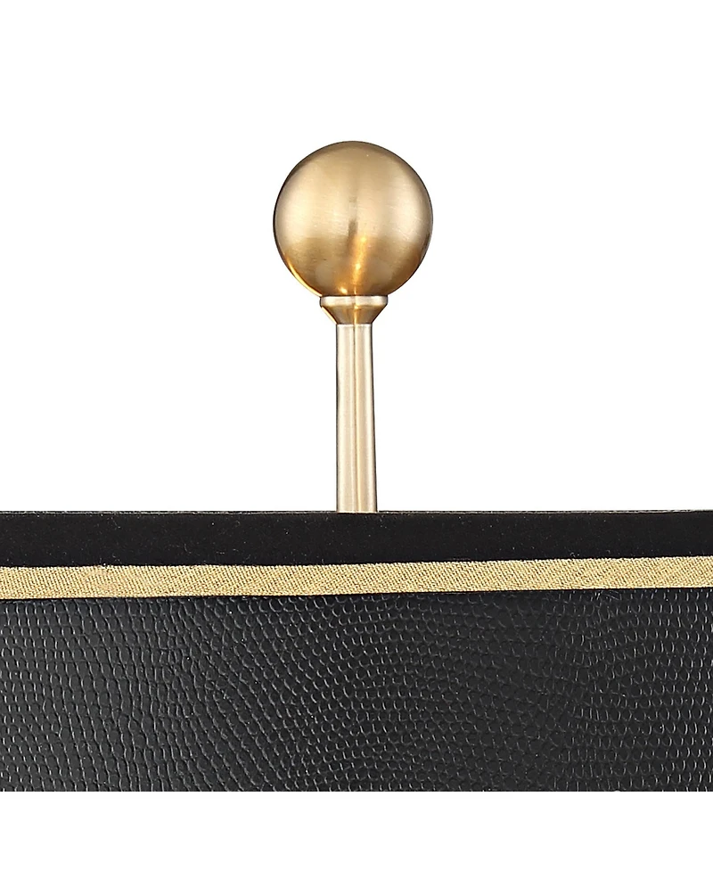 Barnes and Ivy Georgetown Traditional Desk Lamp 28 1/2" Tall Warm Brass with Usb Charging Port Black Shade for Bedroom Living Room Bedside Office