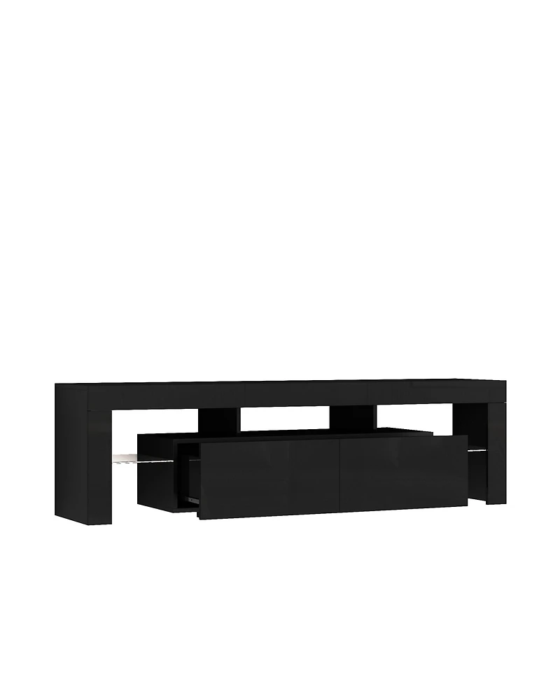 Streamdale Led Tv Stand for 65" TVs, Modern Console, Black