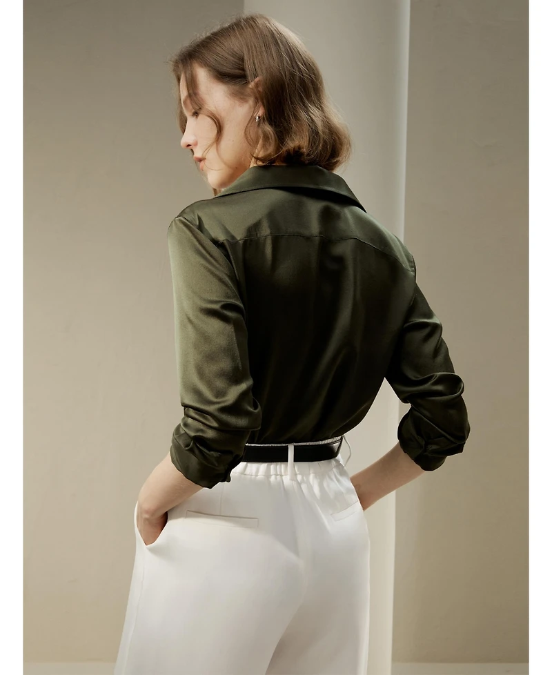 Lilysilk Women's Tailored Button Down Silk Shirt