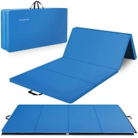 BalanceFrom Fitness 120 x 48" All Purpose Folding Gymnastics Exercise Mat, Blue