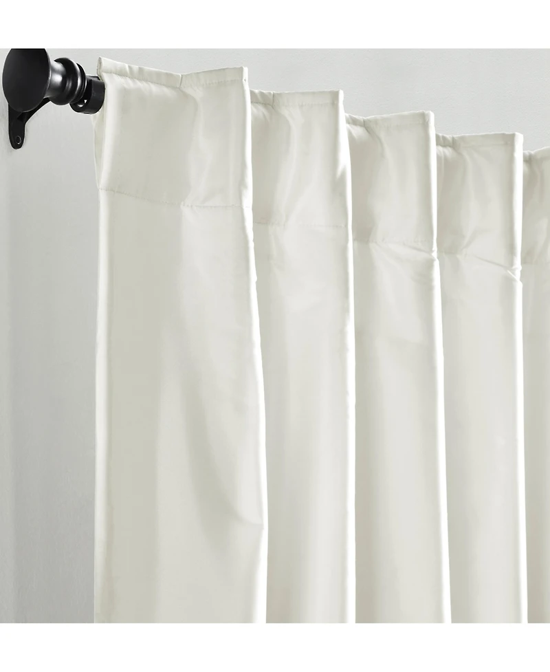 Ihi Home Valencia Faux Silk Taffeta Curtain Panel - with Heavy Interlining