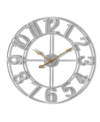 Sorbus Large Wall Clock for Living Room Decor - Numeral Wall Clock for Kitchen - 16-inch Wall Clock Decorative (Gold)