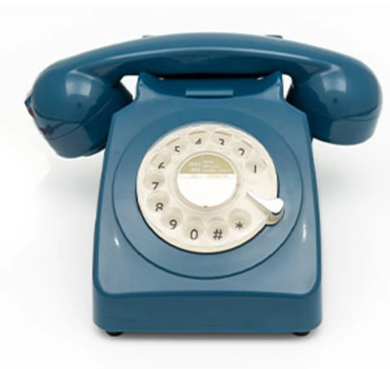 Gpo Retro GPO746WIVR 746 Desktop Rotary Dial Telephone - Azure Blue