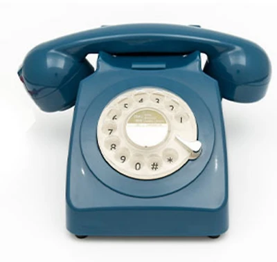 Gpo Retro GPO746WIVR 746 Desktop Rotary Dial Telephone - Azure Blue