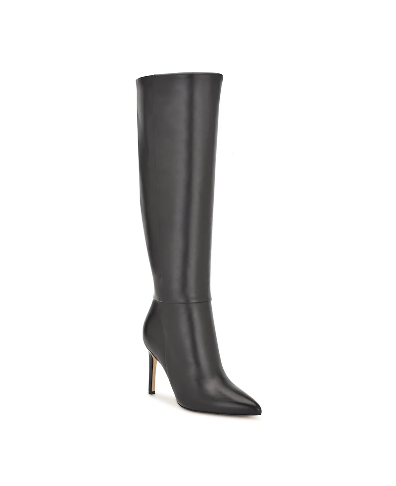 Nine West Women's Richy Pointy Toe Knee High Stiletto Boots
