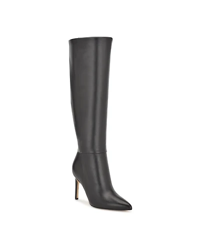 Nine West Women's Richy Pointy Toe Knee High Stiletto Boots