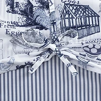 Kate Aurora Rooster Toile Complete 3 Pc Cafe Kitchen Curtain Tier And Valance Set