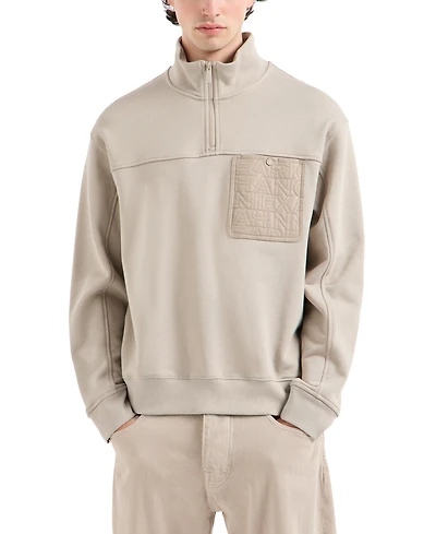 A|X Armani Exchange Men's Quarter-Zip Long-Sleeve Sweatshirt
