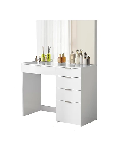 Sugift Modern Vanity Table Vanity Desk with 5 Drawers