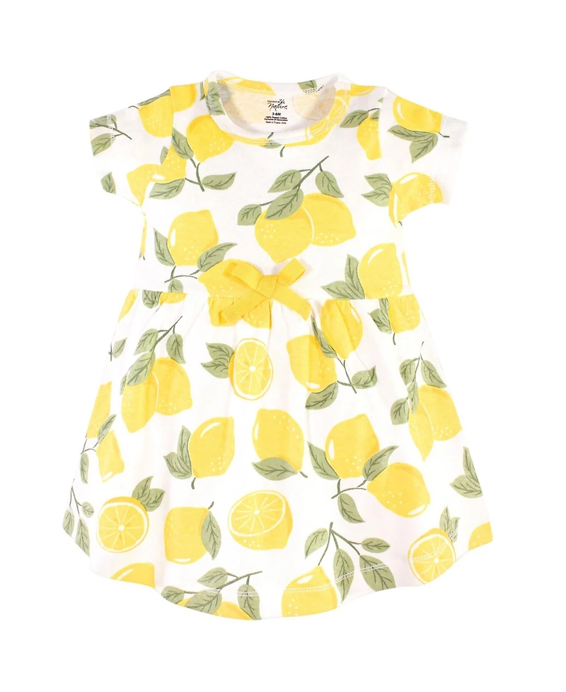 Touched by Nature Big Girls Natural Cotton Dresses Featuring Both Short and Long Sleeves