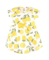 Touched by Nature Big Girls Natural Cotton Dresses Featuring Both Short and Long Sleeves