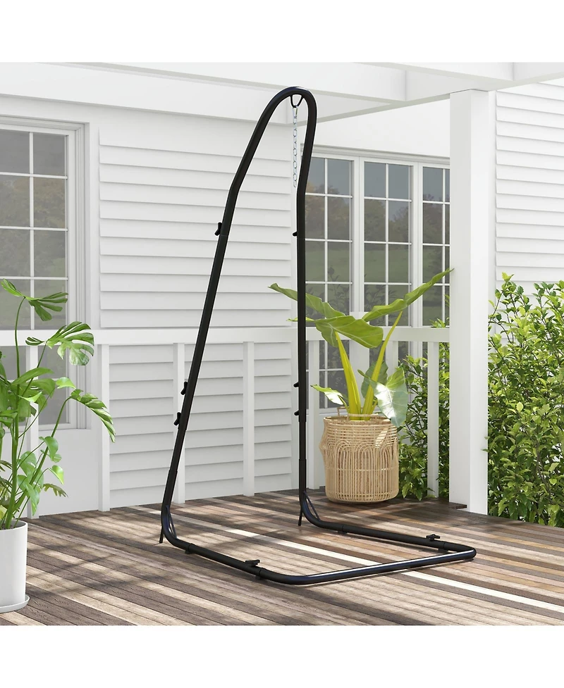 Slickblue Hammock Chair Stand Adjustable Swing Chair Stand with Safety Hook and Sturdy Chain