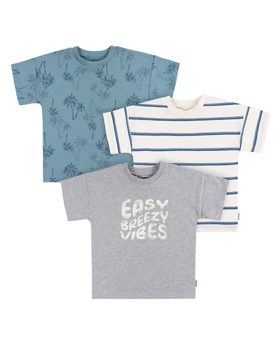 Gerber Baby Girls Short Sleeve T-Shirts, 3 Pack