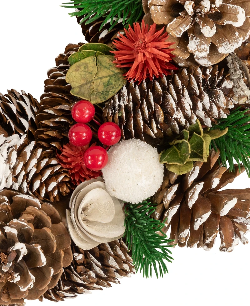 Northlight White Wooden Artificial Christmas Wreath - 14-Inch