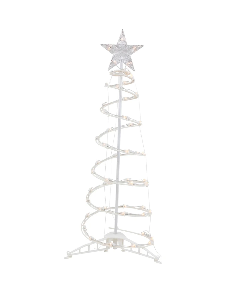 Northlight 3' Spiral Cone Tree Clear Lights