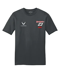 23xi Racing Men's Charcoal Bubba Wallace U.s. Air Force Car T-Shirt