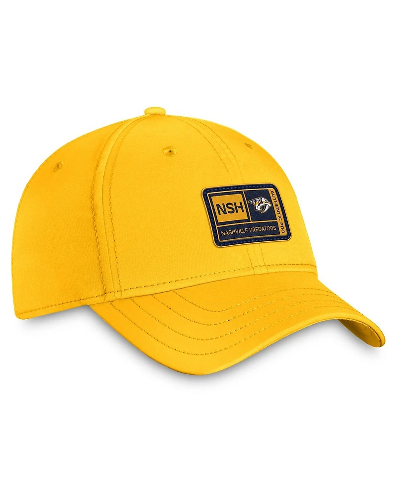 Fanatics Men's Gold Nashville Predators Authentic Pro Training Camp Flex Hat