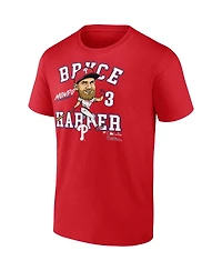 Fanatics Men's Bryce Harper Red Philadelphia Phillies Hometown Caricature T-Shirt