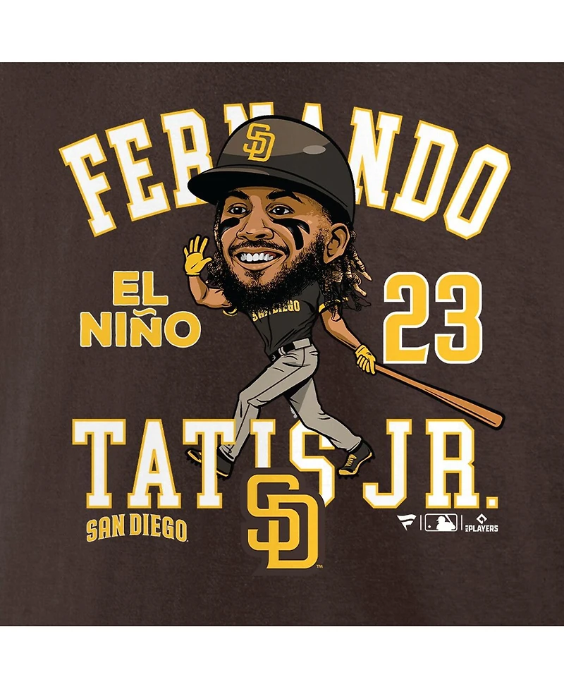 Fanatics Men's Fernando Tatis Jr. Brown San Diego Padres Hometown Caricature T-Shirt
