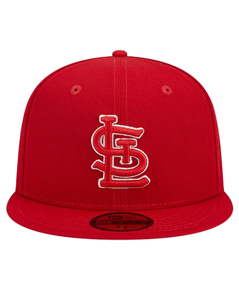 New Era Men's Red St. Louis Cardinals Logo 59FIFTY Fitted Hat