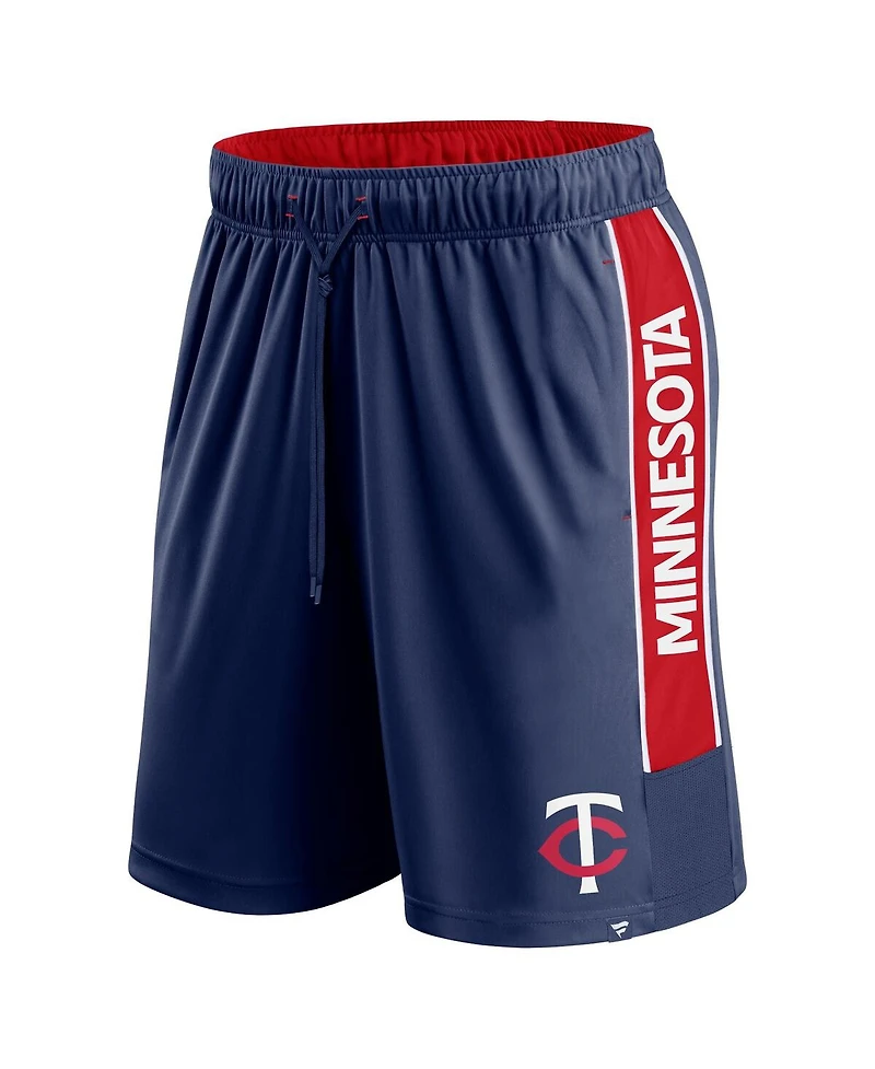 Fanatics Men's Navy Minnesota Twins Win the Match Defender Shorts