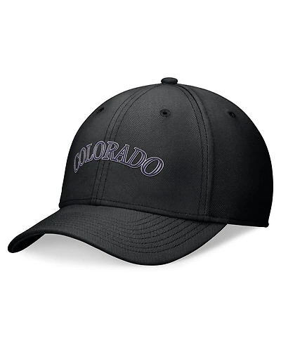 Nike Men's Black Colorado Rockies Evergreen Performance Flex Hat