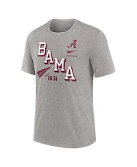 Nike Men's Heather Gray Alabama Crimson Tide Blitz Roll Call Tri-Blend T-Shirt