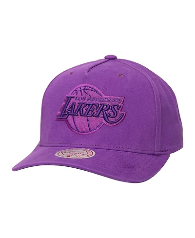 Mitchell & Ness Men's Purple Los Angeles Lakers Washed Out Tonal Logo Snapback Hat