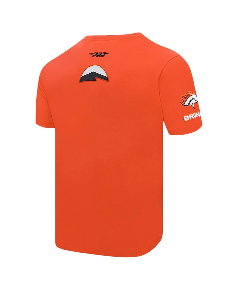 Pro Standard Men's Orange Denver Broncos Frozen Single Jersey T-Shirt