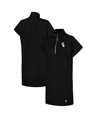 Dkny Women's Black Chicago White Sox Emily Quarter-Zip Sneaker Dress