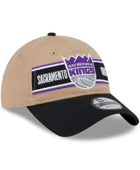 New Era Men's Tan/Black Sacramento Kings 2024 Nba Draft 9TWENTY Adjustable Hat
