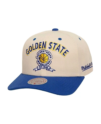 Mitchell & Ness Men's Cream/Royal Golden State Warriors 7x Nba Champions Soul Legacy Defined Snapback Hat