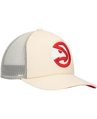 Mitchell & Ness Men's Cream Atlanta Hawks Trucker Adjustable Hat