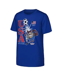Outerstuff Big Boys and Girls Tasmanian Devil Royal Team Usa Looney Tunes Soccer T-Shirt